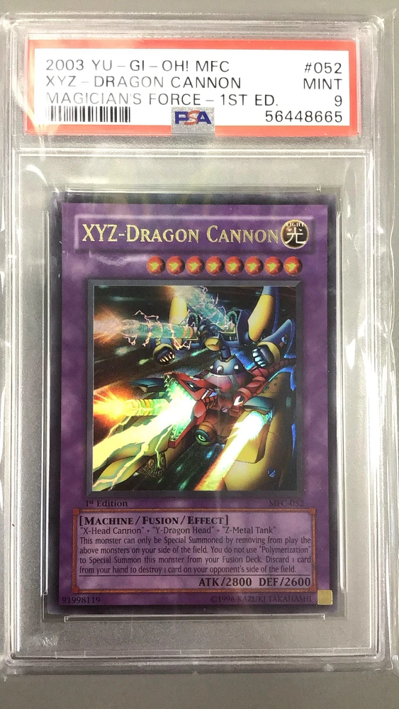 2003 Yu-gi-oh! Mfc-magician's Force 052 Xyz-dragon Cannon 1st Edition PSA 9