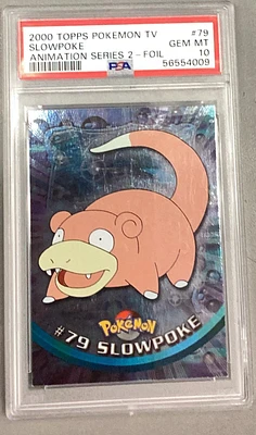 2000 Topps Pokemon Tv Animation Series 2 79 Slowpoke Foil PSA 10