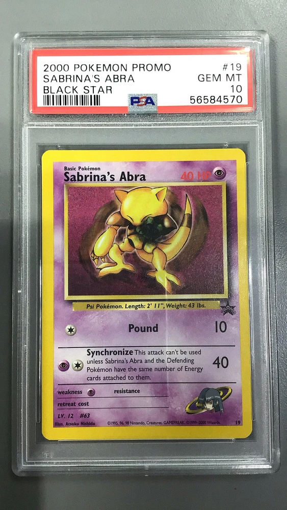 2000 Pokemon Promo Black Star 19 Sabrina's Abra PSA