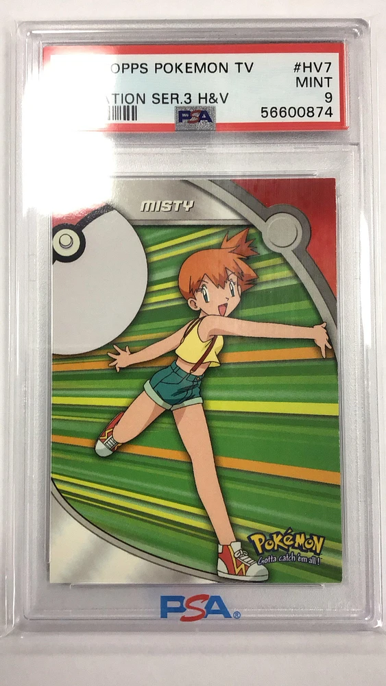 2000 Topps Pokemon Tv Animation Series 3 Heroes & Villains Hv7 Misty PSA 9