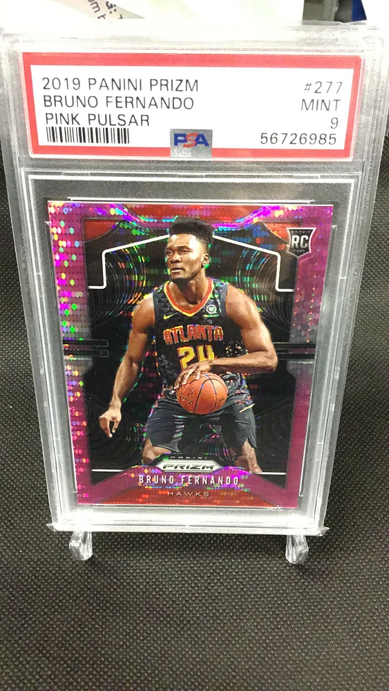 2019 Panini Prizm 277 Bruno Fernando Pink Pulsar PSA 9