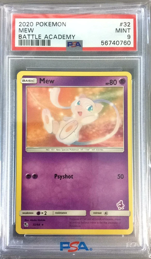 2020 Pokemon Battle Academy 32 Mew PSA