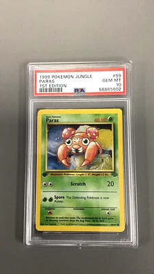 1999 Pokemon Jungle 59 Paras PSA 10