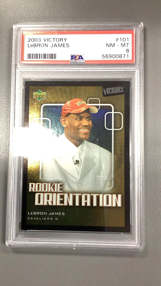 2003 Upper Deck Victory 101 Lebron James PSA 8