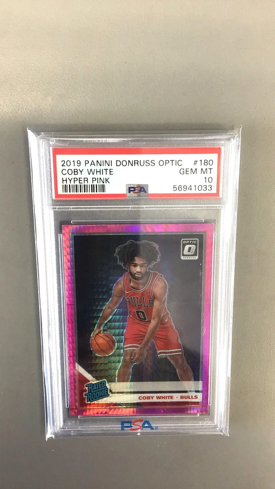 2019 Panini Donruss Optic 180 Coby White Hyper Pink PSA 10