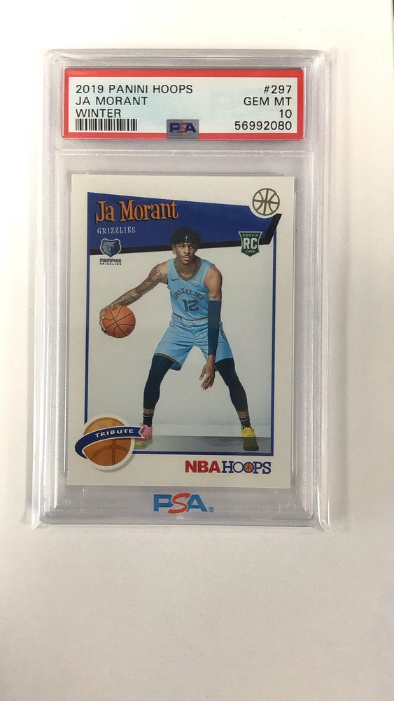 2019 Panini Hoops 297 Ja Morant Winter PSA 10