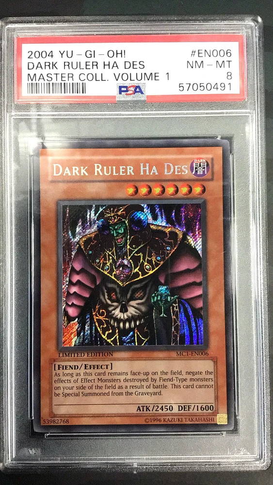 2004 Yu-gi-oh! Master Collection Volume 1 En006 Dark Ruler Ha Des PSA 8