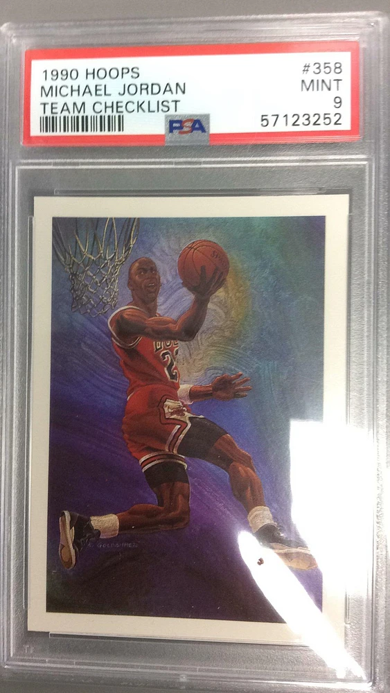 1990 Hoops 358 Michael Jordan PSA 9