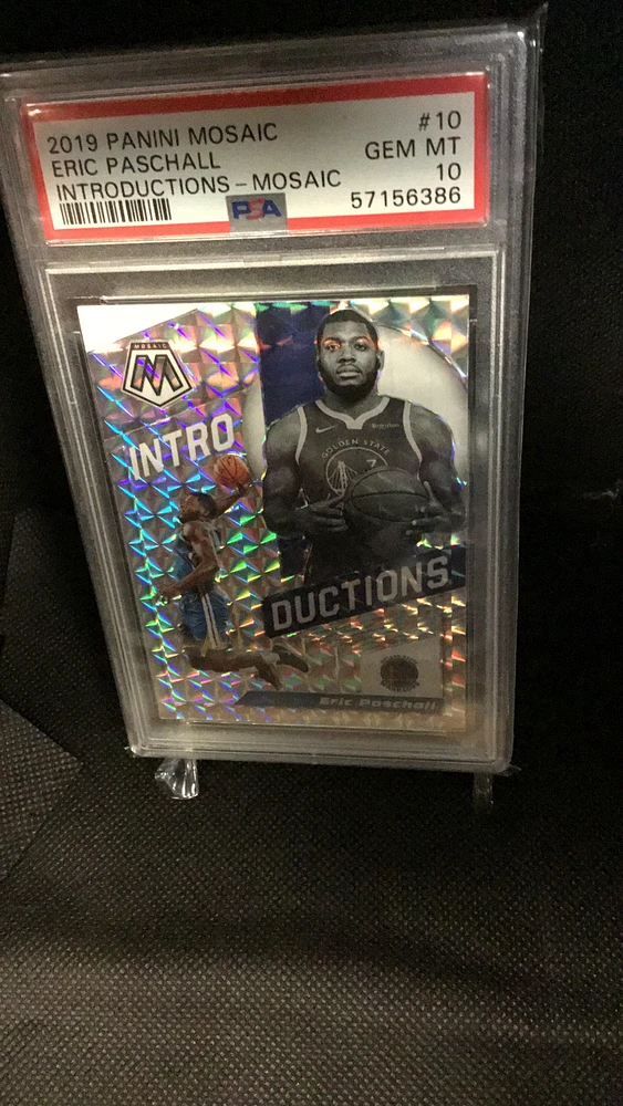 2019 Panini Mosaic Introductions 10 Eric Paschall Mosaic PSA 10