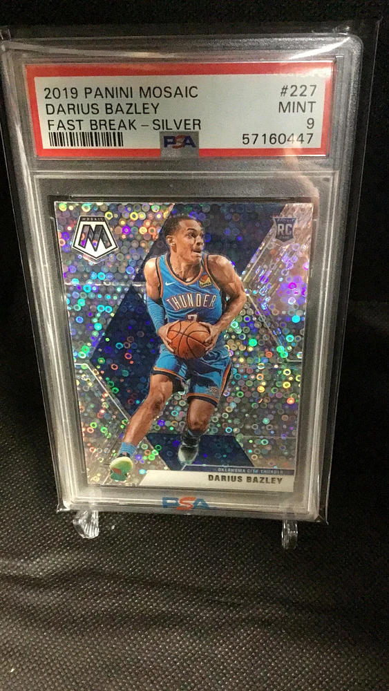 2019 Panini Mosaic 227 Darius Bazley Fast Break-silver PSA 9