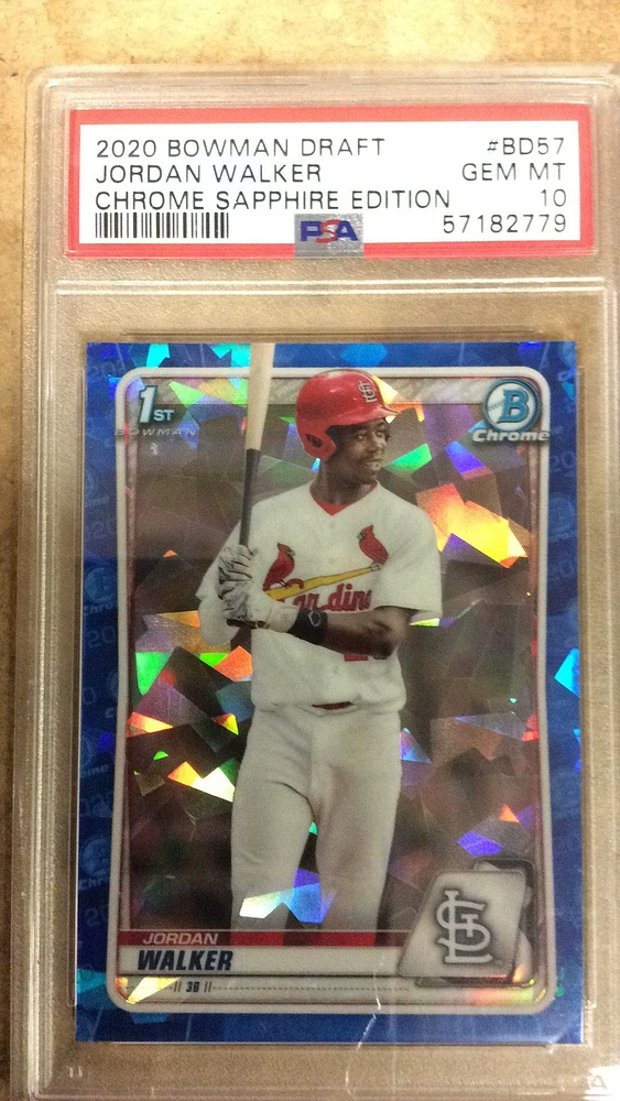 2020 Bowman Draft Chrome Sapphire Edition Bd57 Jordan Walker PSA 10