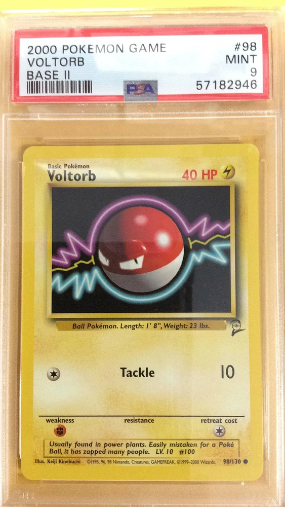 2000 Pokemon Game Base Ii 98 Voltorb PSA 9