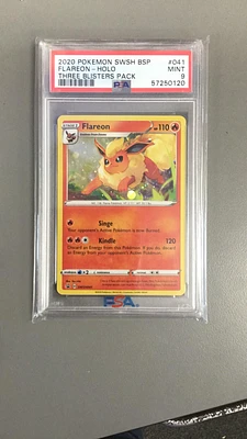 2020 Pokemon Swsh Black Star Promo 041 Flareon PSA 9