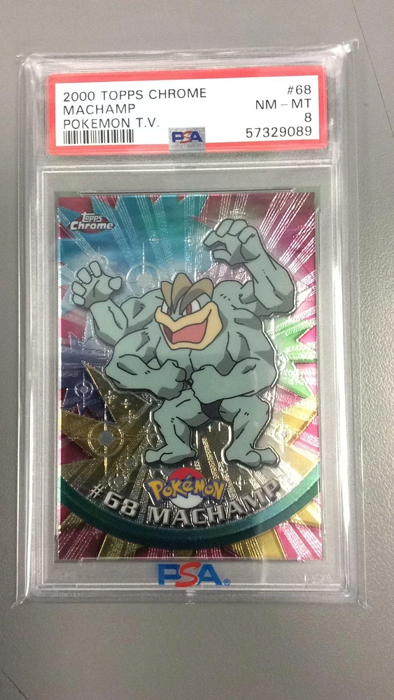 2000 Topps Chrome Pokemon T.v. 68 Machamp PSA 8