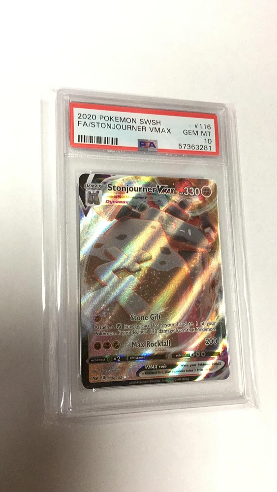 2020 Pokemon Sword & Shield 116 Full Art/stonjourner Vmax PSA 10