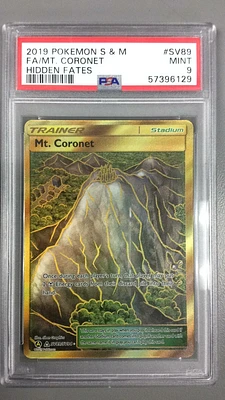 2019 Pokemon Sun & Moon Hidden Fates Sv89 Fa/mt. Coronet PSA 9