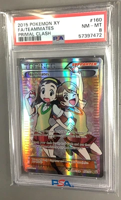 2015 Pokemon Xy Primal Clash 160 Full Art/teammates PSA 8