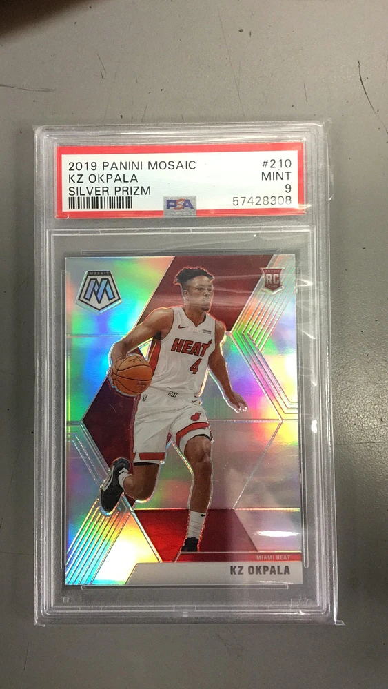 2019 Panini Mosaic 210 Kz Okpala Silver Prizm PSA 9