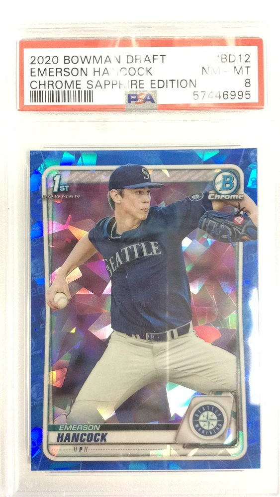 2020 Bowman Draft Chrome Sapphire Edition Bd12 Emerson Hancock PSA 8