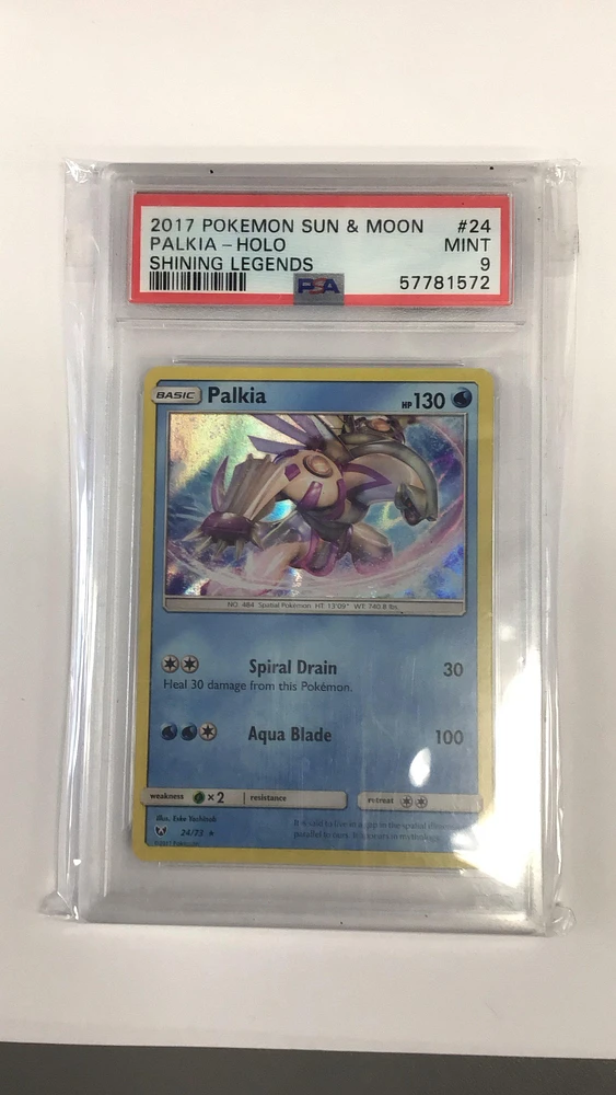 2017 Pokemon Sun & Moon Shining Legends 24 Palkia-holo PSA 9
