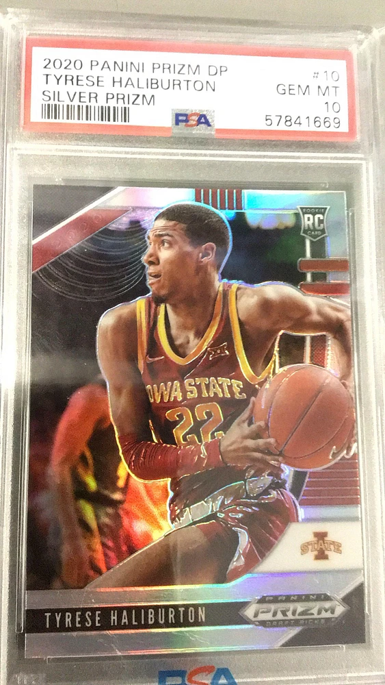 2020 Panini Prizm Draft Picks 10 Tyrese Haliburton PSA 10