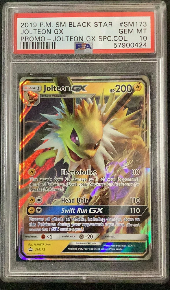 2019 Pokemon Sm Black Star Promo Sm173 Jolteon Gx Jolteon Gx Special Collection PSA