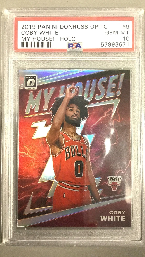 2019 Panini Donruss Optic My House! 9 Coby White Holo PSA 10