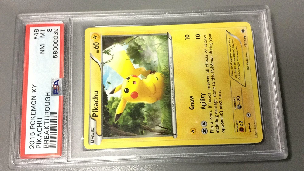 2015 Pokemon Xy Breakthrough 48 Pikachu PSA 8