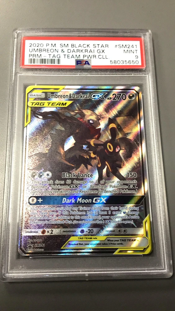 2020 Pokemon Sm Black Star Promo Sm241 Umbreon & Darkrai Gx PSA