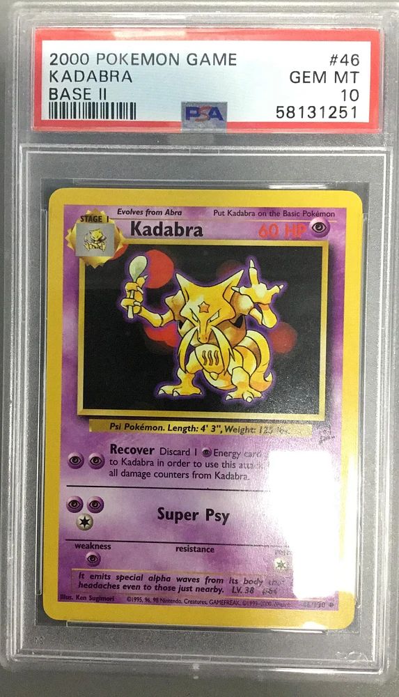 2000 Pokemon Game Base Ii 46 Kadabra PSA