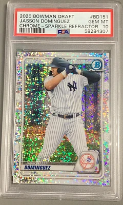 2020 Bowman Draft Bd151 Jasson Dominguez Chrome-sparkle Refractor PSA 10