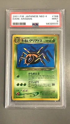 2001 Pokemon Japanese Neo 4 168 Dark Ariados PSA 9