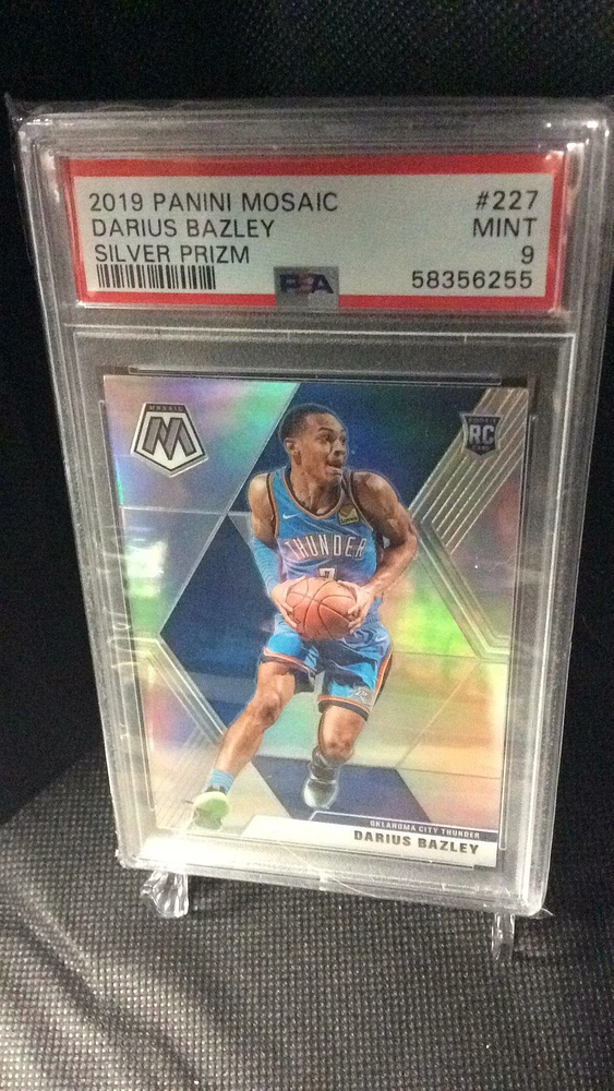 2019 Panini Mosaic 227 Darius Bazley Silver Prizm PSA 9