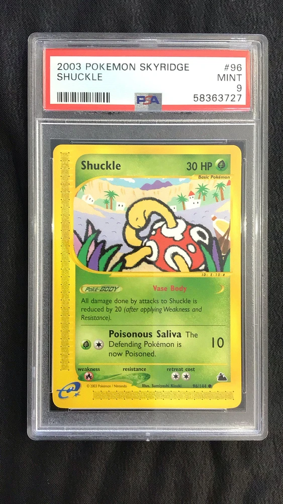 2003 Pokemon Skyridge 96 Shuckle PSA 9