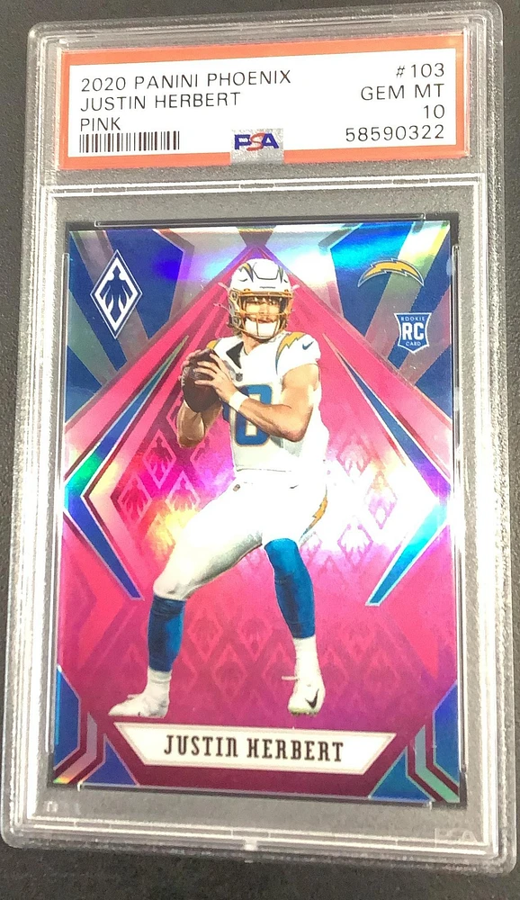 2020 Panini Phoenix 103 Justin Herbert PSA