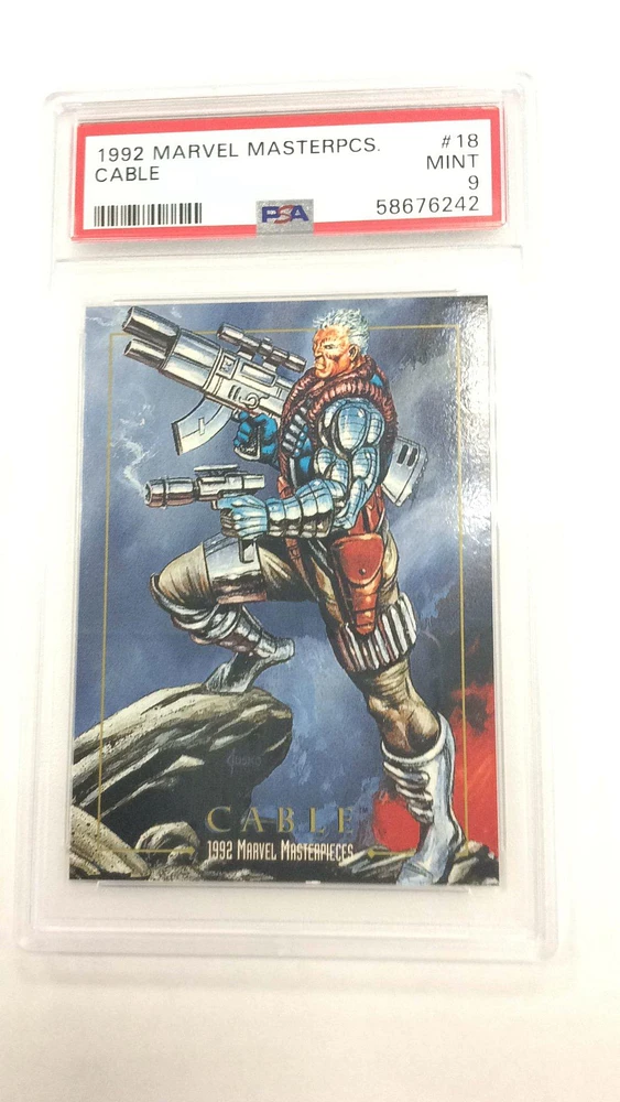 1992 Marvel Masterpieces 18 Cable PSA 9