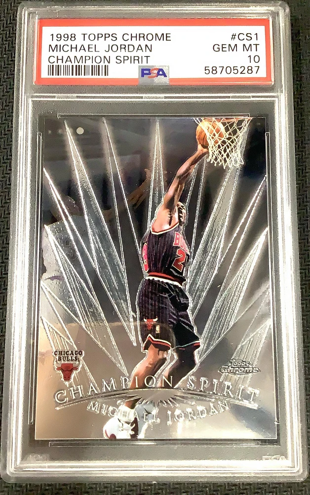 1998 Topps Chrome Champion Spirit Cs1 Michael Jordan PSA
