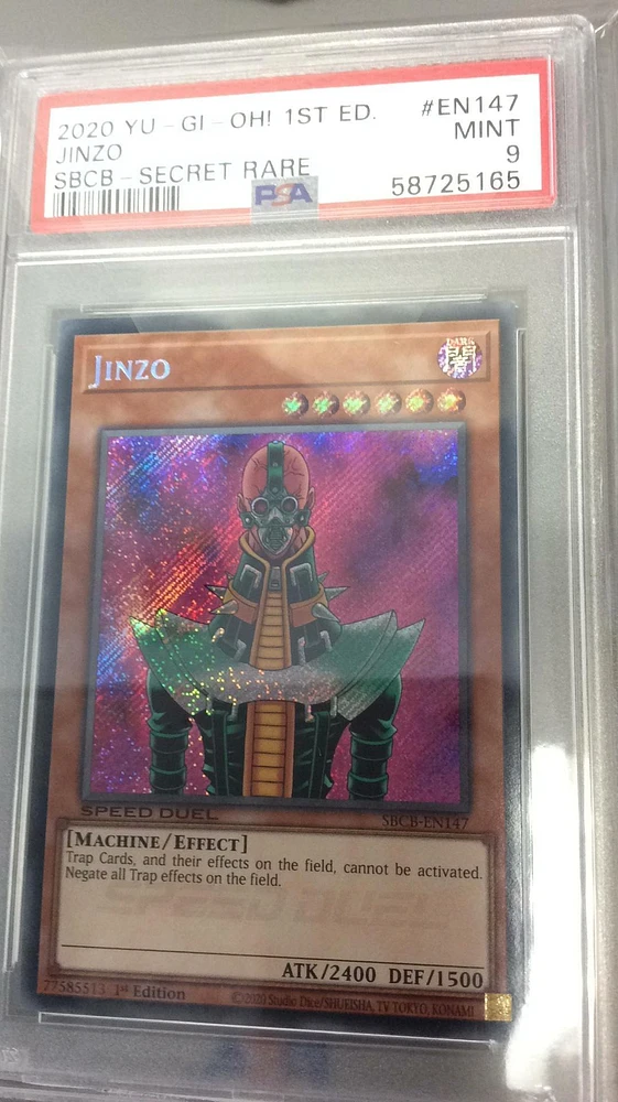 2020 Yu-gi-oh! Speed Duel: Battle City Box En147 Jinzo 1st Edition-secret Rare PSA 9