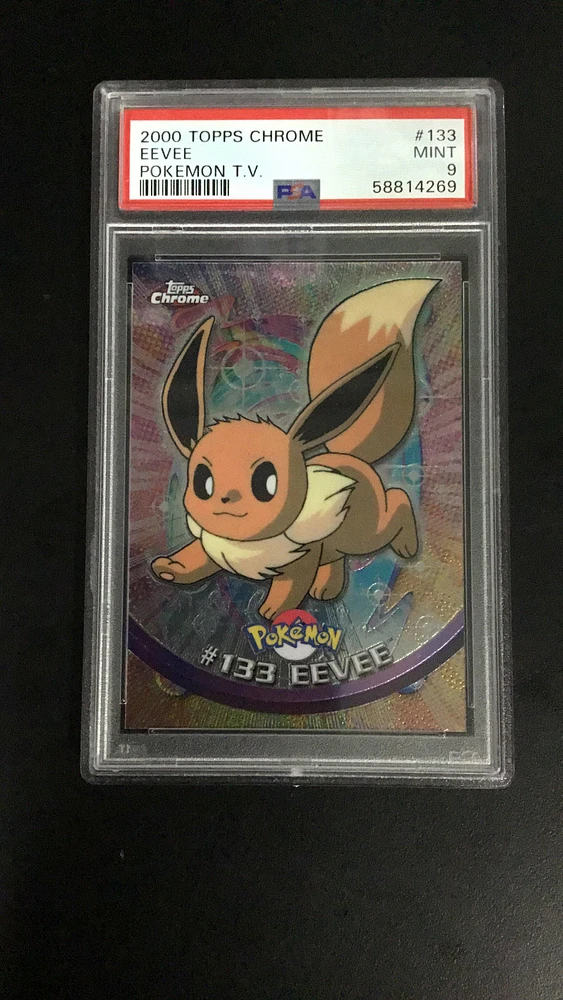 2000 Topps Chrome Pokemon T.v. 133 Eevee PSA 9