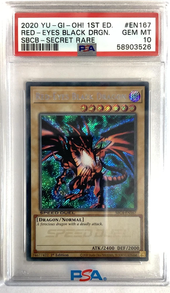 2020 Yu-gi-oh! Speed Duel: Battle City Box En167 Red-eyes Black Dragon 1st Edition-secret Rare PSA 10