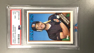 1988 Topps Traded 4t Roberto Alomar PSA 8