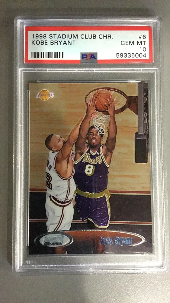 1998 Stadium Club Chrome 6 Kobe Bryant PSA 10