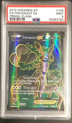 2015 Pokemon Xy Primal Clash 145 Full Art/trevenant Ex PSA 9