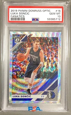 2019 Panini Donruss Optic 16 Luka Doncic Fanatics PSA 10