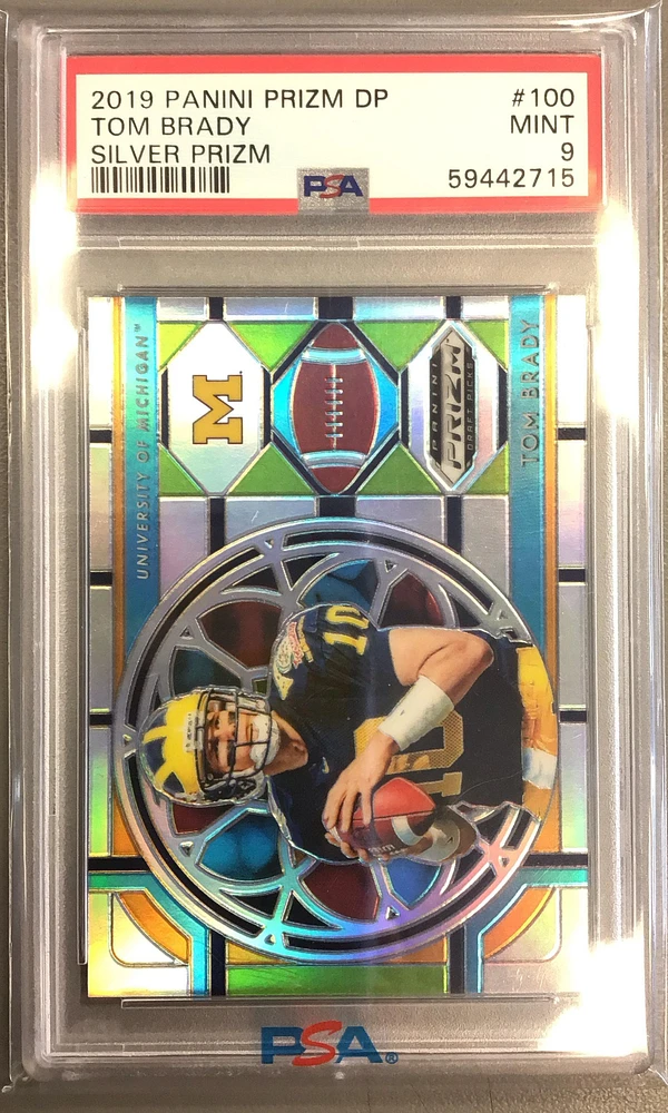 2019 Panini Prizm Draft Picks 100 Tom Brady Silver Prizm PSA
