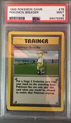 1999 Pokemon Game 76 Pokemon Breeder PSA 9