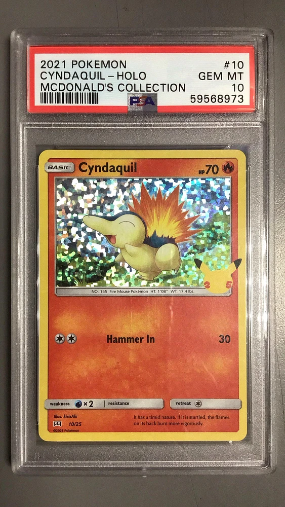 2021 Pokemon Mcdonald's Collection 10 Cyndaquil-holo PSA 10
