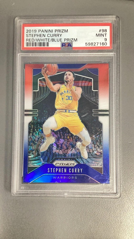2019 Panini Prizm 98 Stephen Curry PSA 9