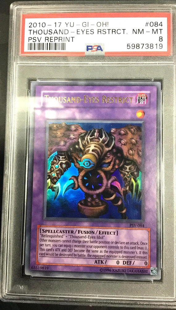 2010-2017 Yu-gi-oh! Pharaoh's Servant Reprint 084 Thousand-eyes Restrict PSA 8