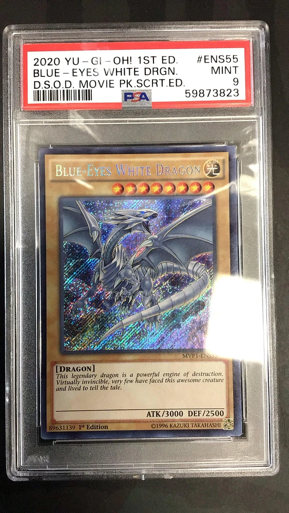 2020 Yu-gi-oh! The Dark Side Of Dimensions Movie Pack Secret Edition Ens55 Blue-eyes White Dragon 1st Edition PSA